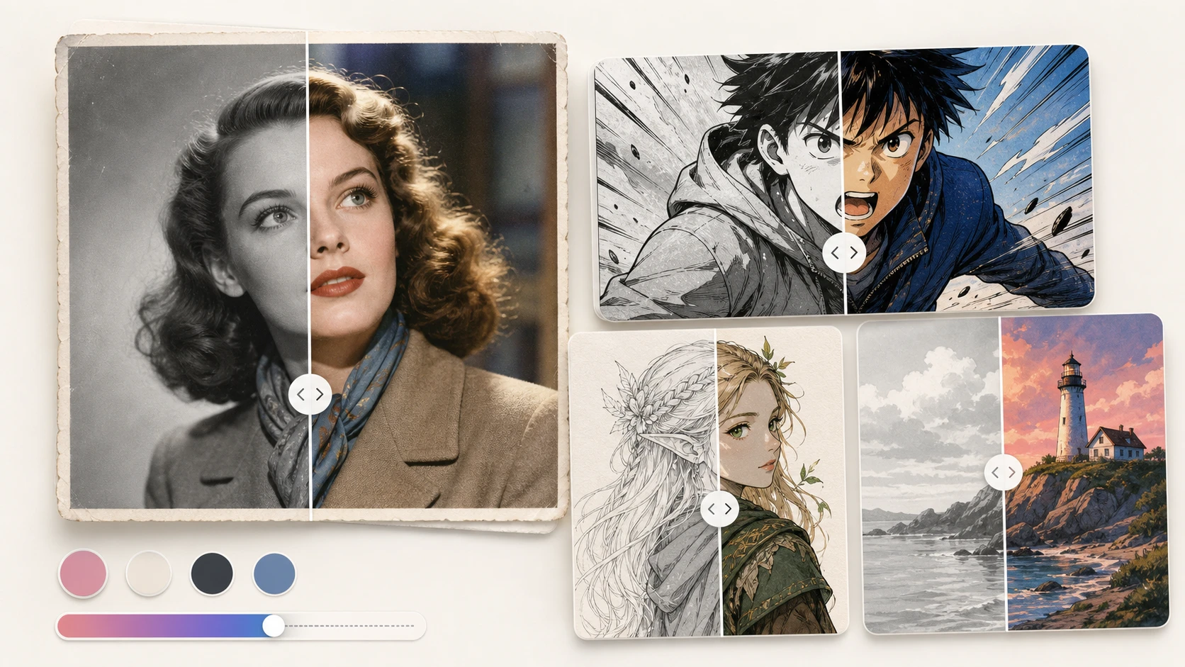 Configurações do AI Image Colorizer: guia de modos e modelos