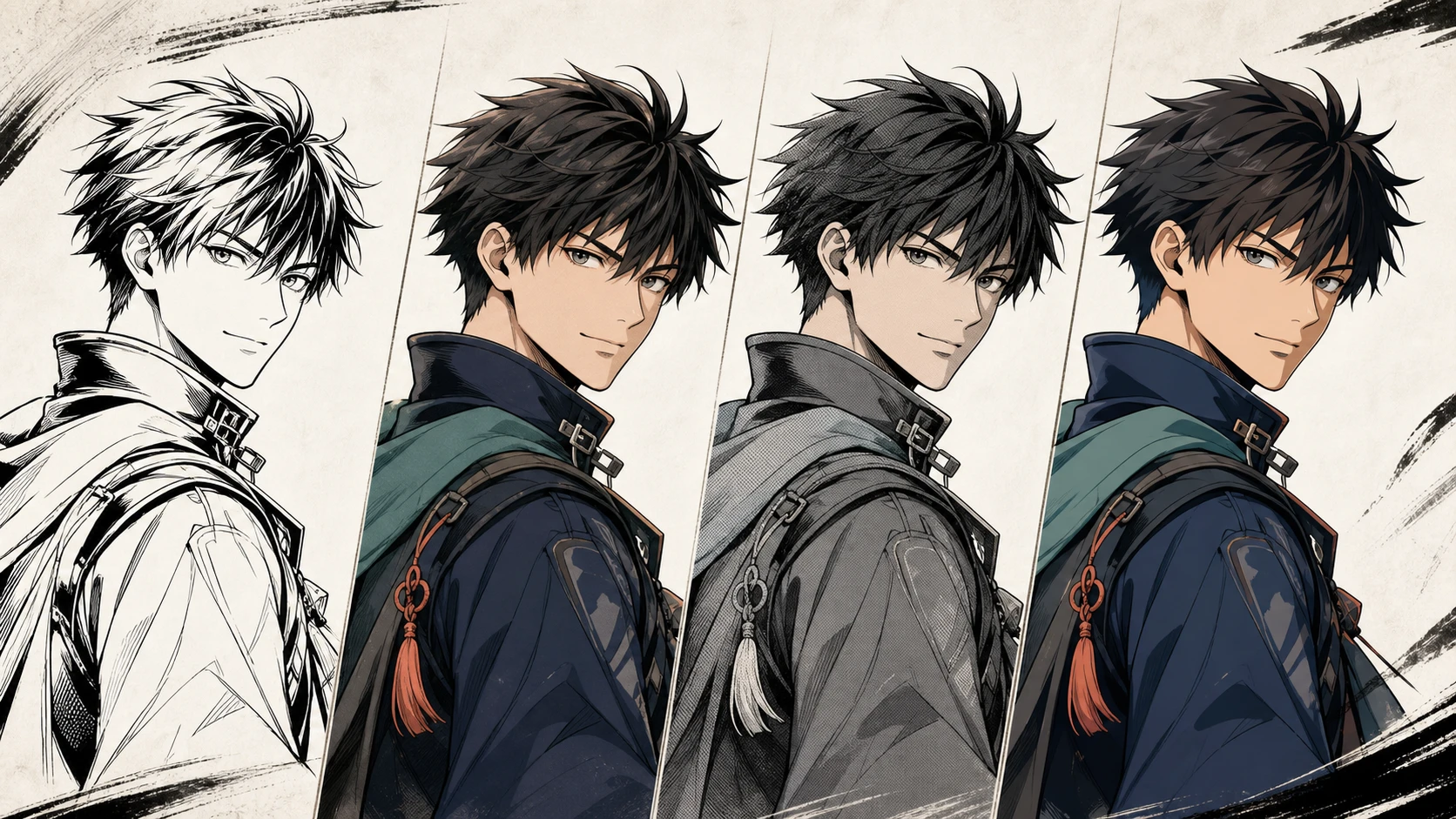 Manga colorizer line protection and cel shading comparison.