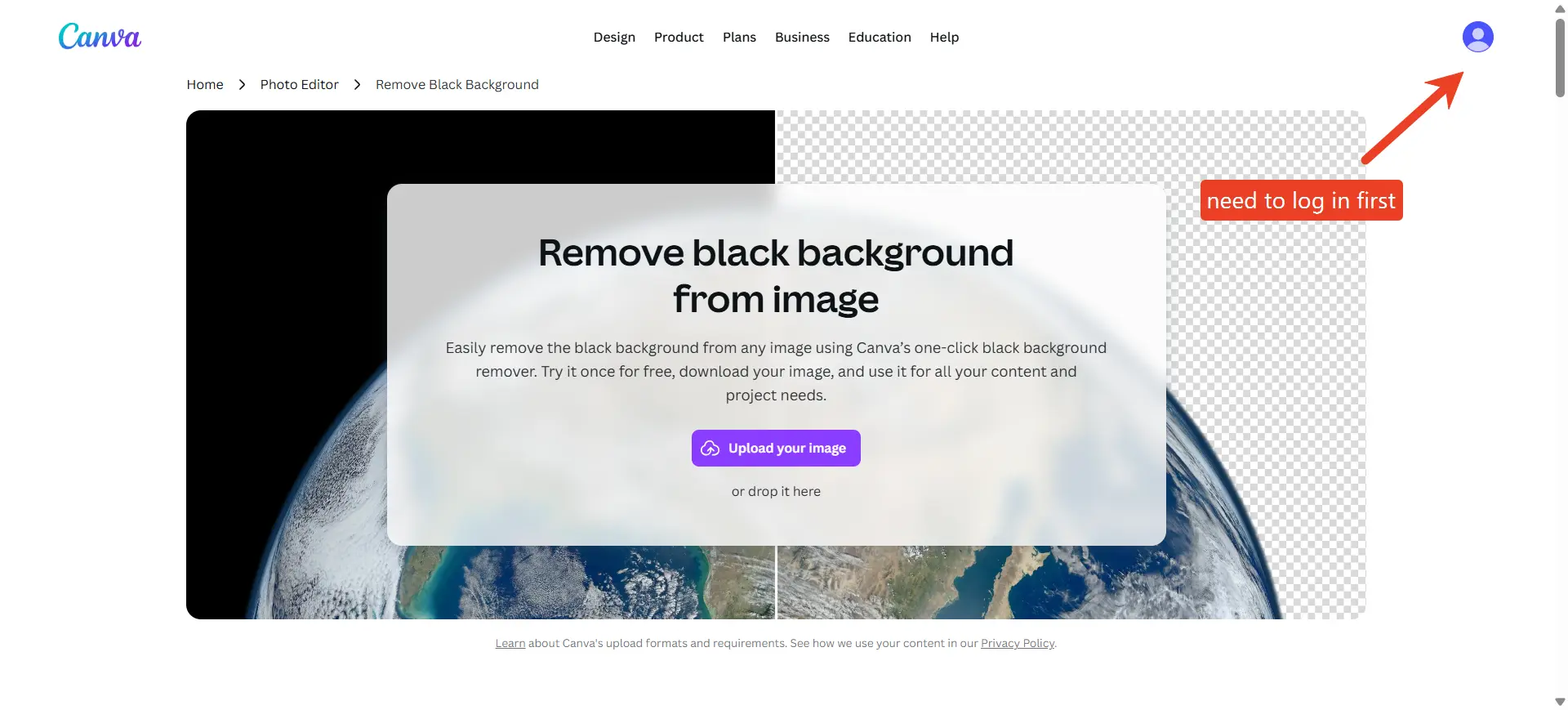 canva bg remover