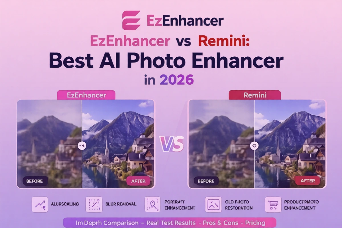 EzEnhancer vs Remini: Fotoğraf Yapay Zekasını Geliştirmek İçin Daha İyi Seçim