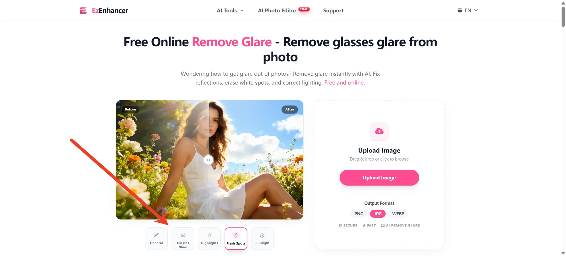 ezenhancer ai glare remover