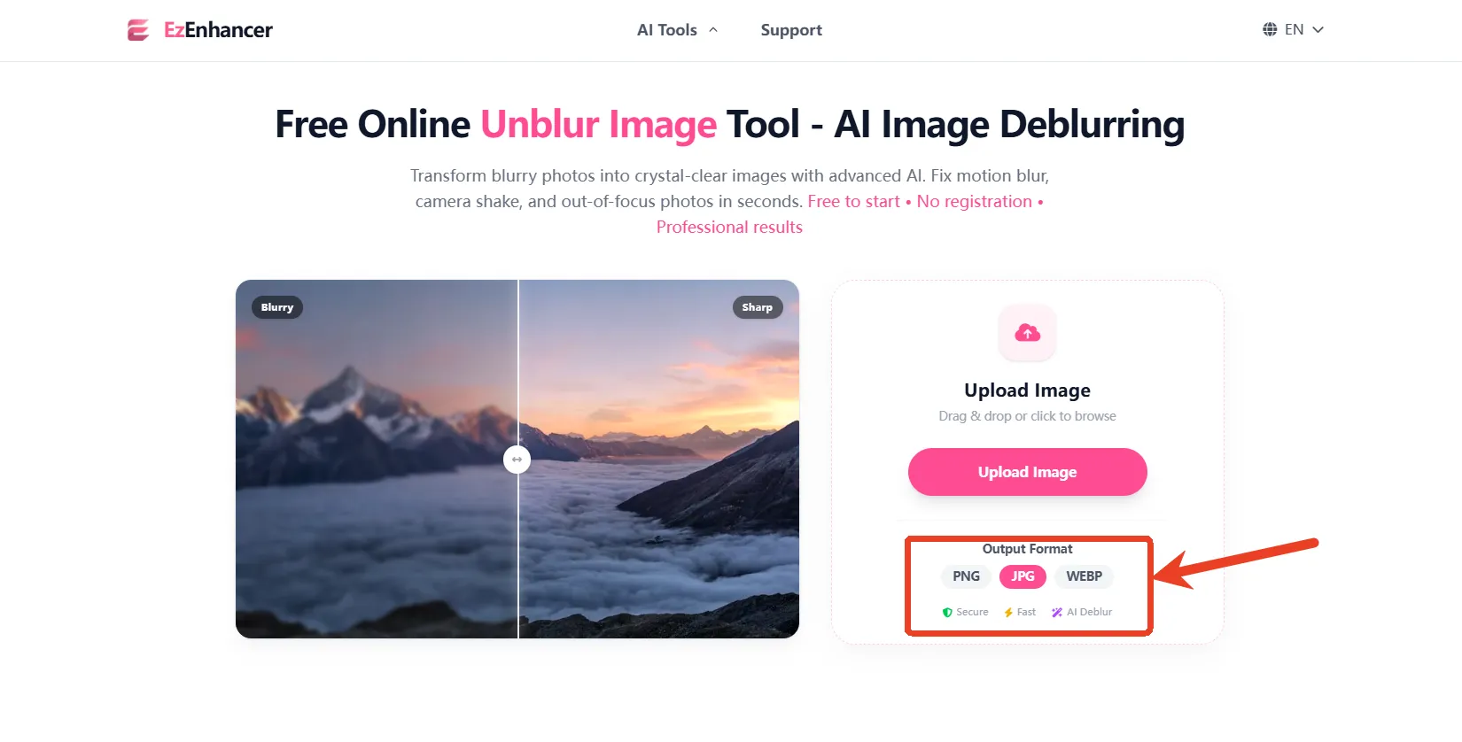 ezenhancer ai unblur image