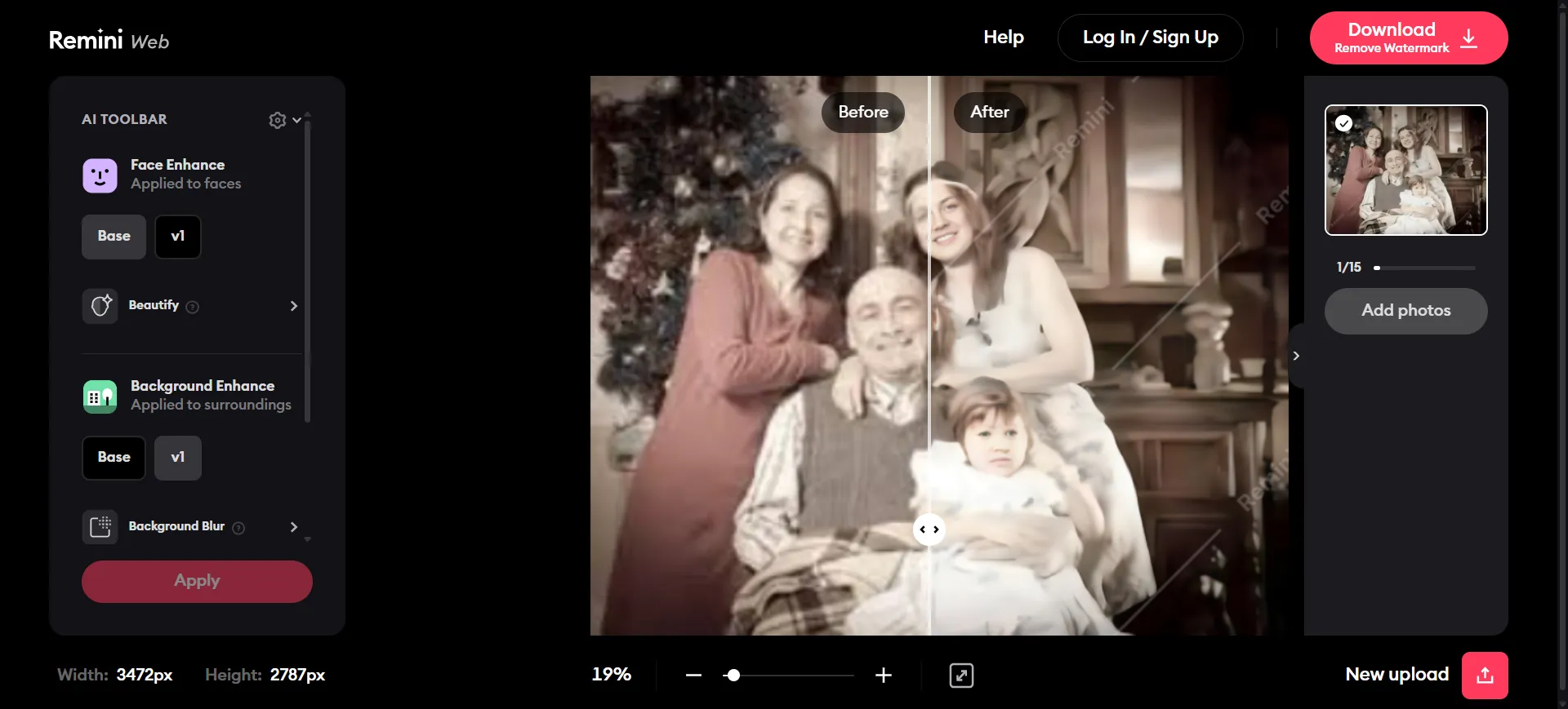 remini ai unblur image