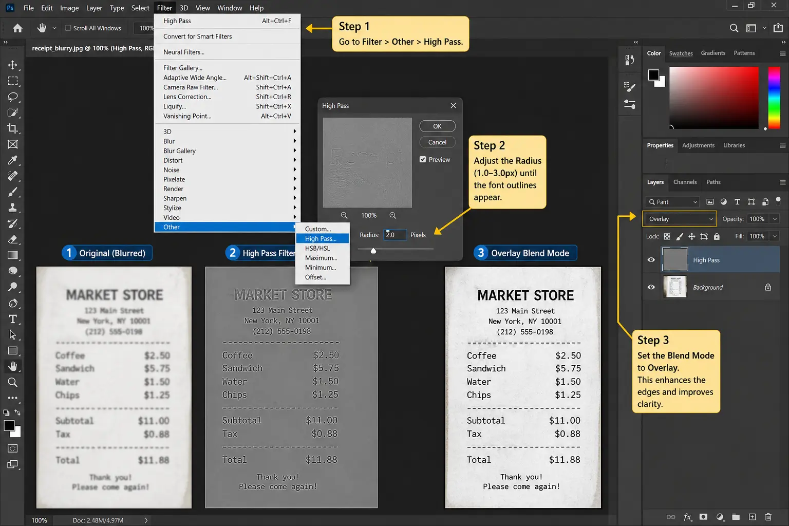photoshop sharpening