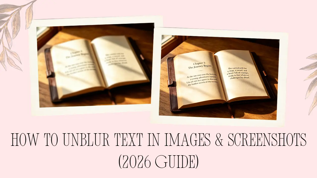 How to Unblur Text in Images & Screenshots (2026 Guide)