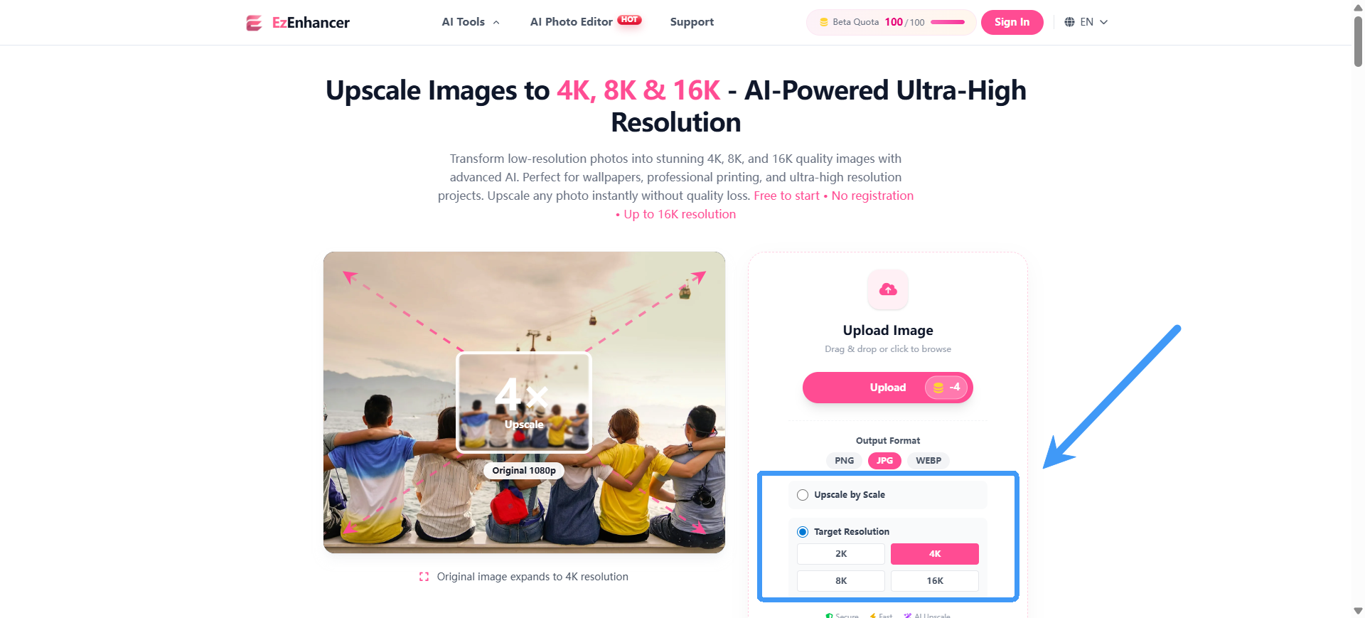 ezenhancer image upscaler